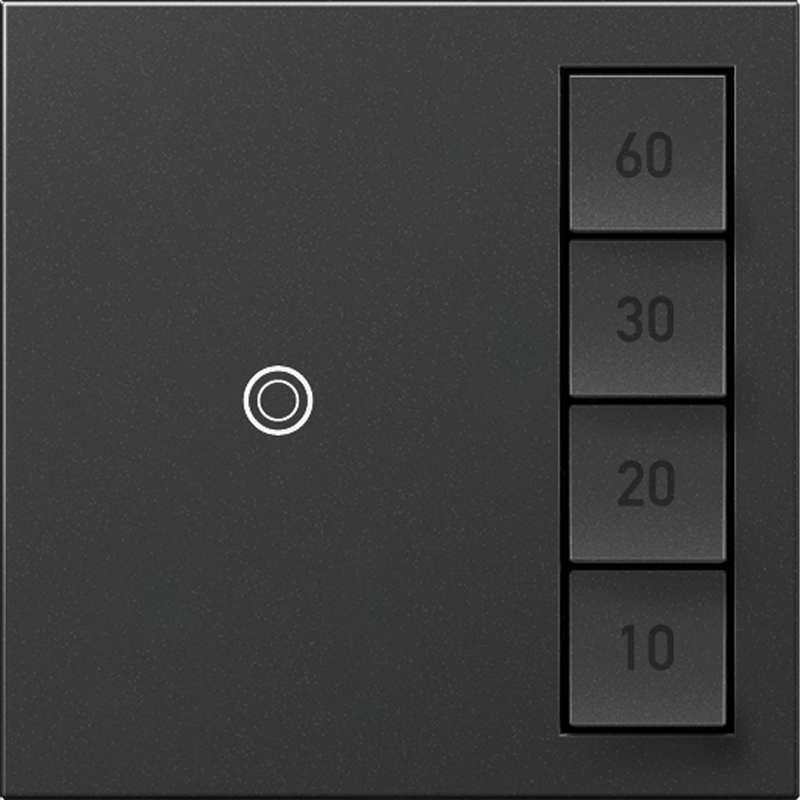 LEGRAND ASTM2G2 ADORNE Timer Switch, Manual On/Timed Off, Graphite, with Microban