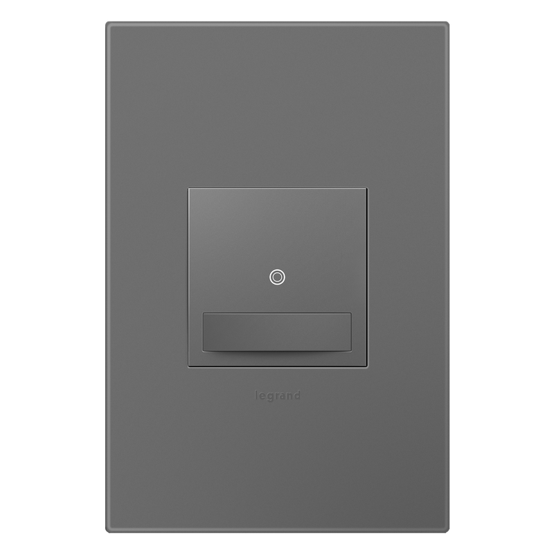LEGRAND ASVS12M4 ADORNE Motion Sensor Switch, Manual On/Auto Off, Magnesium, with Microban