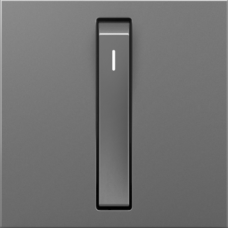 LEGRAND ASWR1532M4 ADORNE Whisper Switch, Magnesium, with Microban