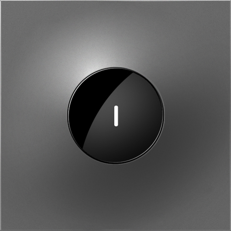 LEGRAND ASWV1532M2 ADORNE 15A Wave Switch, Magnesium, with Microban