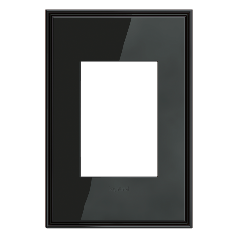 LEGRAND AWC1G3BLN4 ADORNE Black Nickel One-Gang-Plus Screwless all Plate