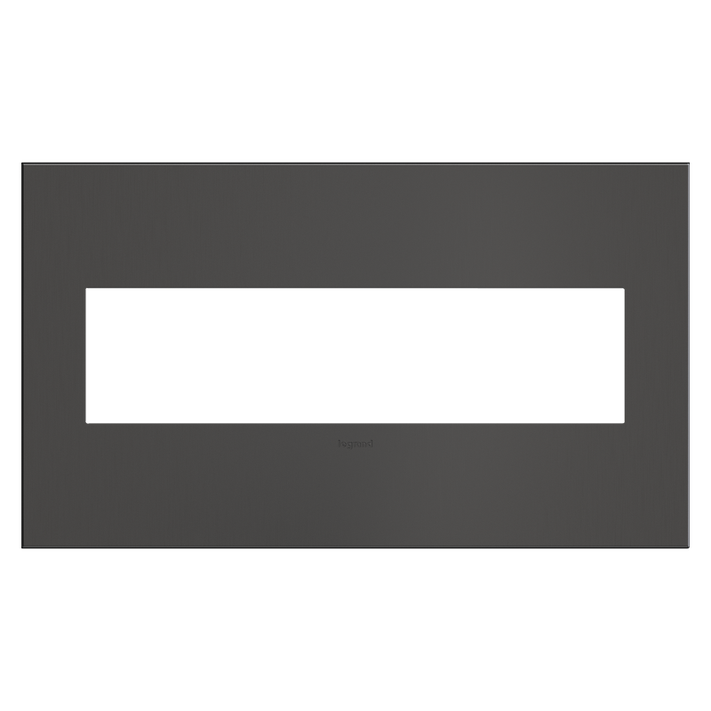 LEGRAND AWC4GBBN4 ADORNE Brushed Black Nickel Four-Gang Wall Plate