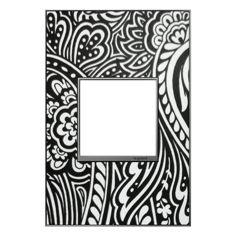 LEGRAND AWM1G2M4 ADORNE Custom One-Gang Screwless Wall Plate, Magnesium Trim