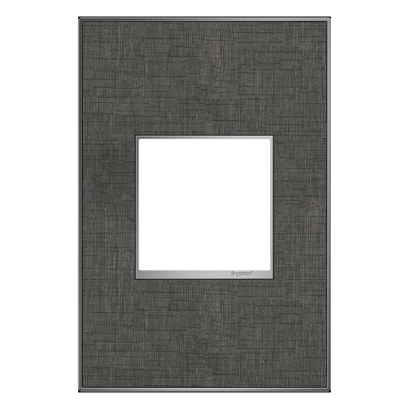 LEGRAND AWM1G2SL4 ADORNE Slate Linen One-Gang Screwless Wall Plate
