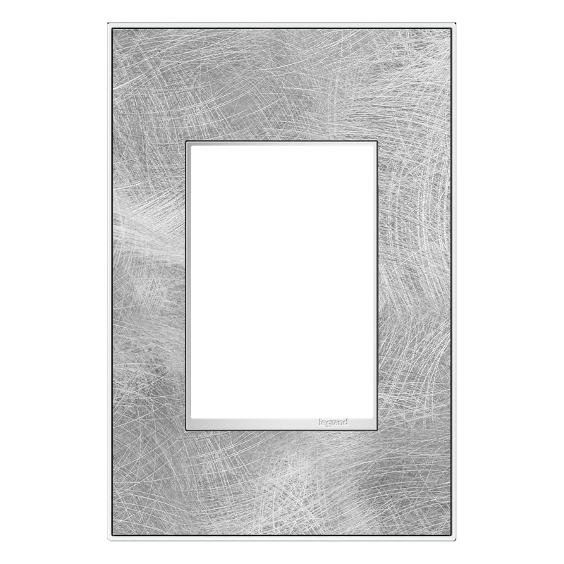 LEGRAND AWM1G3SP4 ADORNE Spiraled Stainless One-Gang-Plus Screwless Wall Plate