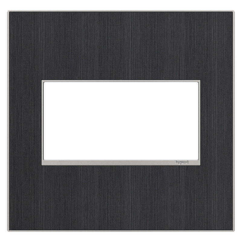 LEGRAND AWM2GRG4 ADORNE Rustic Grey Two-Gang Screwless Wall Plate