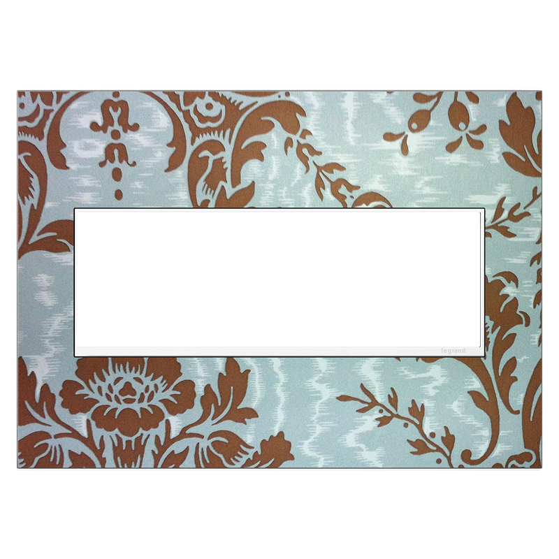 LEGRAND AWM3GW4 ADORNE Custom Three-Gang Screwless Wall Plate, White Trim