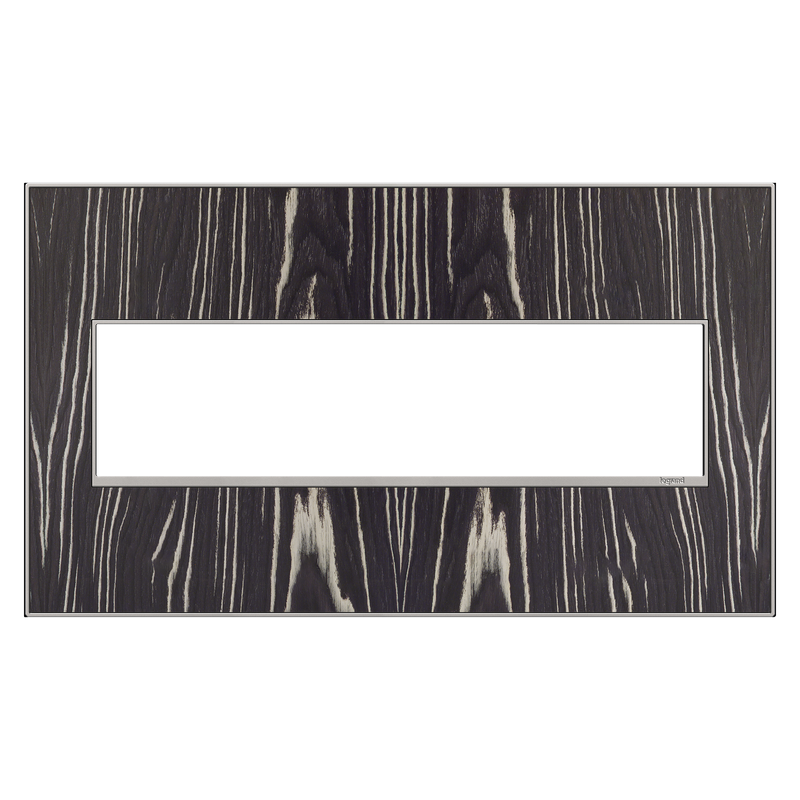 LEGRAND AWM4GMA4 ADORNE Macassar Four-Gang Screwless Wall Plate