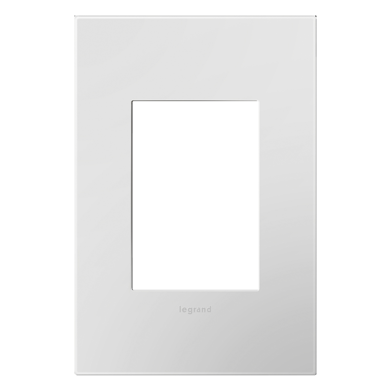 LEGRAND AWP1G3PW4 ADORNE Matte White One-Gang-Plus Screwless Wall Plate with Microban