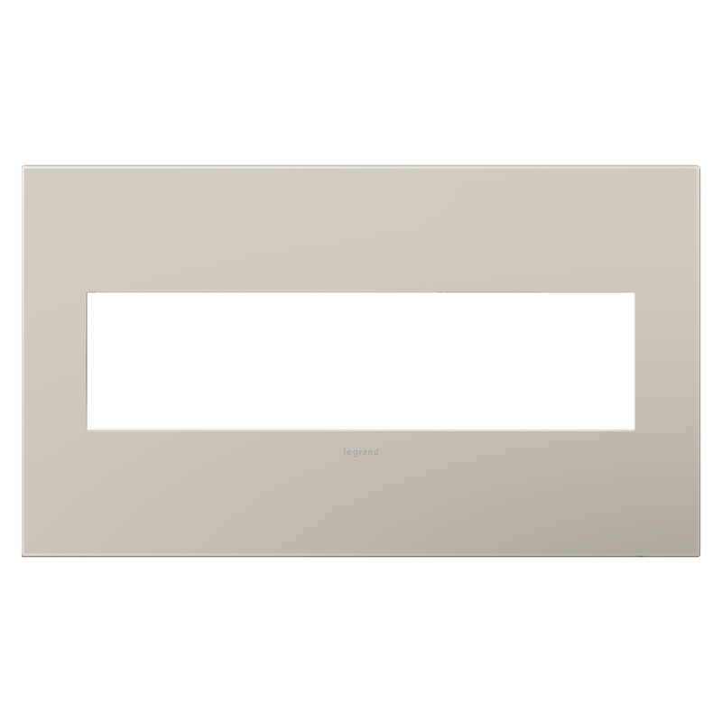 LEGRAND AWP4GGG4 ADORNE Greige Four-Gang Screwless Wall Plate