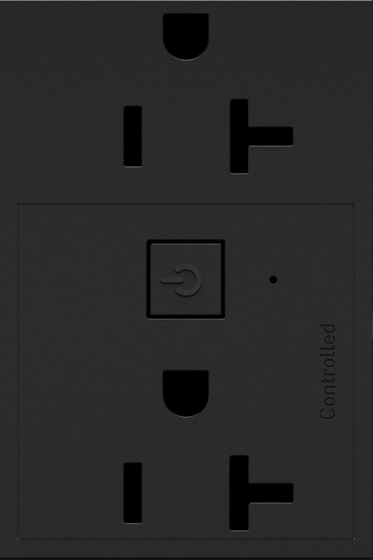 LEGRAND WNAR203G1 ADORNE 20A Smart Outlet with Netatmo, Plus-Size, Graphite