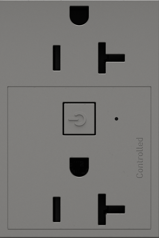 LEGRAND WNAR203M1 ADORNE 20A Smart Outlet with Netatmo, Plus-Size, Magnesium