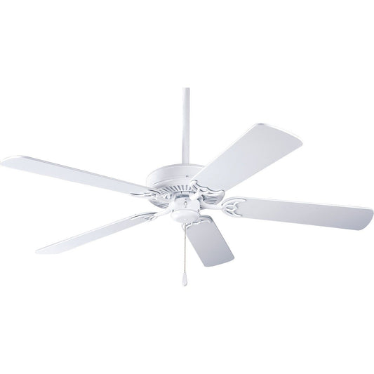 PROGRESS LIGHTING P2501-30W AirPro Collection 52" Five-Blade Ceiling Fan in White