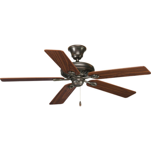 PROGRESS LIGHTING P2521-20 AirPro Collection Signature 52" Five-Blade Ceiling Fan in Antique Bronze
