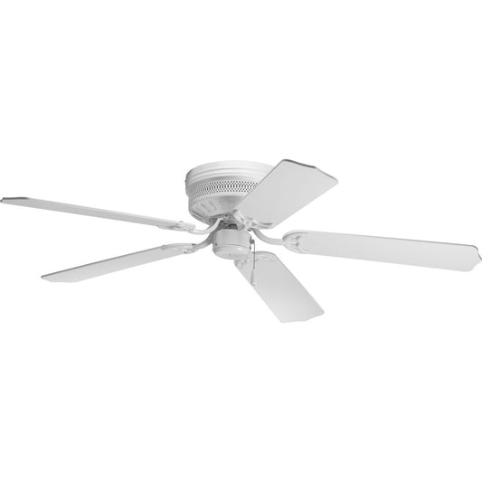 PROGRESS LIGHTING P2525-30 AirPro Collection 52" Five-Blade Hugger Ceiling Fan in White