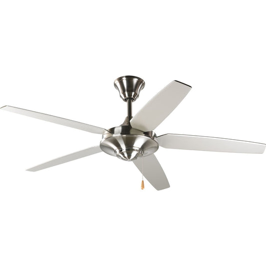 PROGRESS LIGHTING P2530-09 AirPro Collection 54" Five-Blade Fan in Brushed Nickel