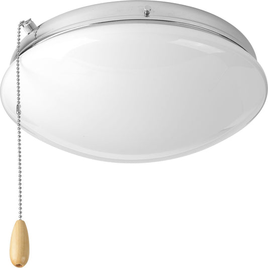 PROGRESS LIGHTING P2602-15WB Two-Light Universal Opal Glass Fan Light Kit in Polished Chrome