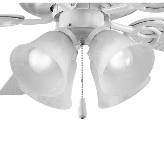 PROGRESS LIGHTING P2610-30WB AirPro Collection Four-Light Ceiling Fan Light in White