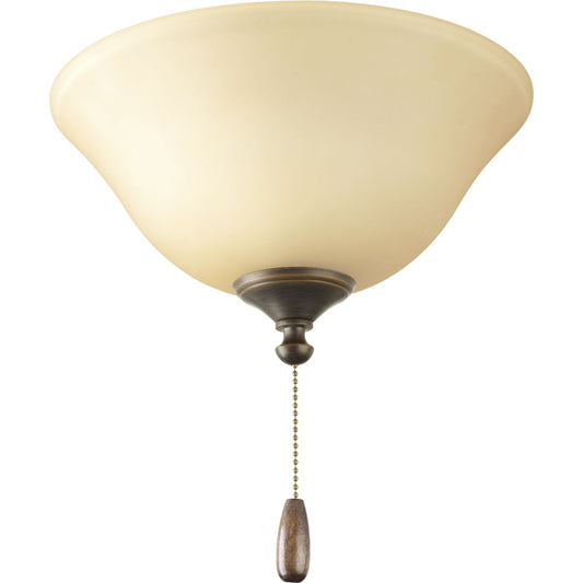 PROGRESS LIGHTING P2612-20TWB AirPro Collection Two-Light Ceiling Fan Light in Antique Bronze
