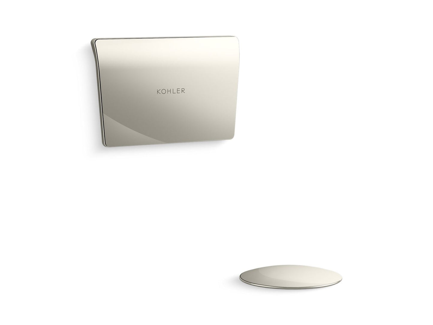 KOHLER K-31801-SN Perfectfill Drain Trim Kit For Tea-For-Two Baths In Vibrant Polished Nickel
