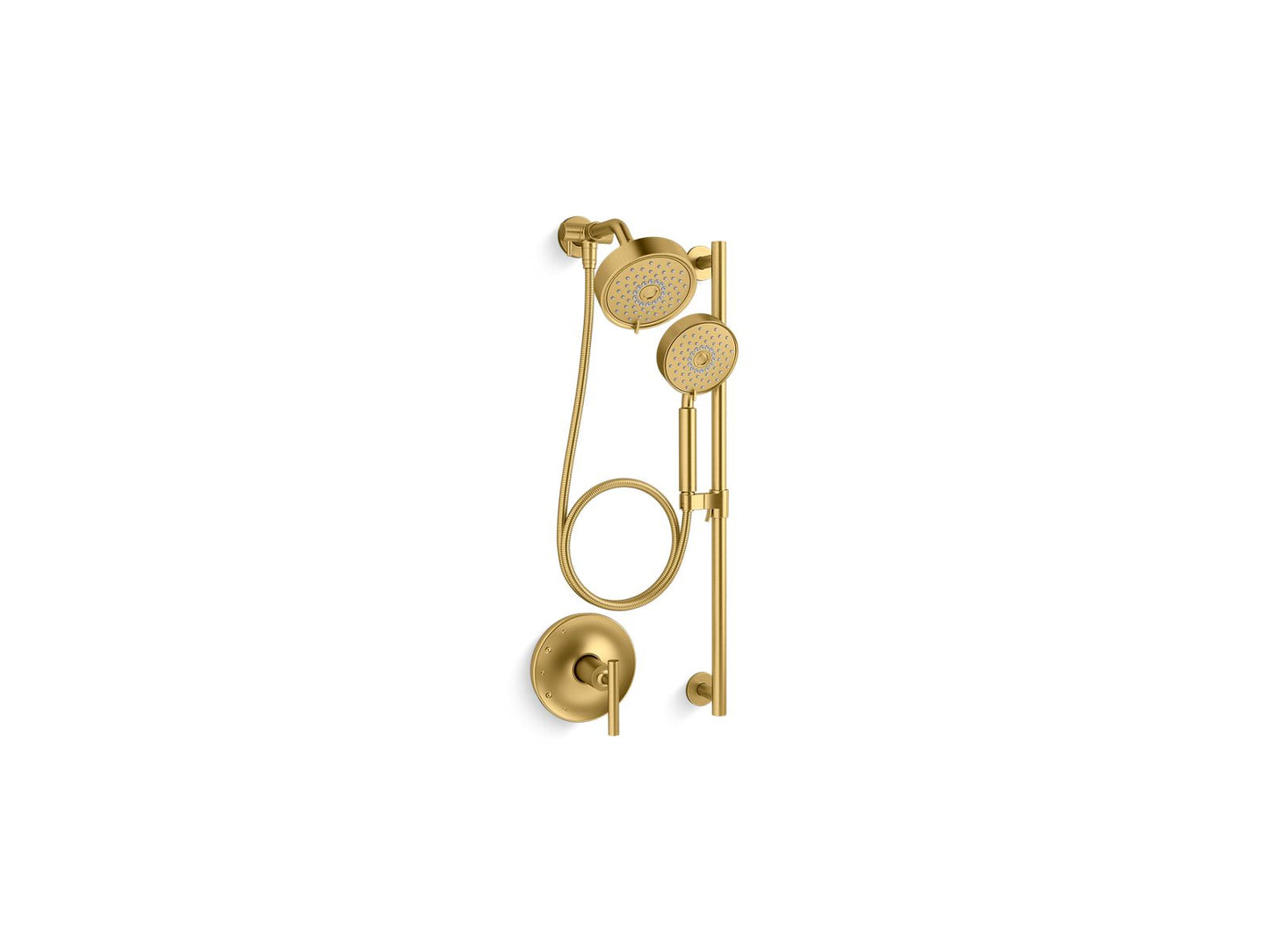 KOHLER K-22181-2MB Purist Showering Kit, 2.5 Gpm In Vibrant Brushed Moderne Brass