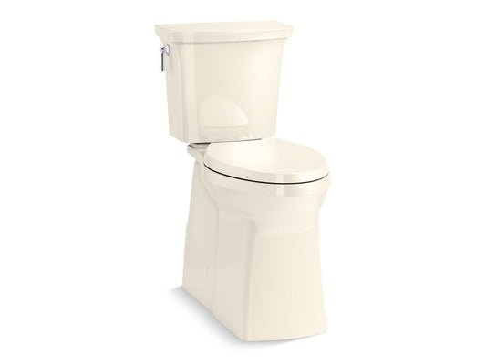 KOHLER K-33814-96 Corbelle Tall Continuousclean Two-Piece Elongated Toilet With Skirted Trapway, 1.28 Gpf In Biscuit