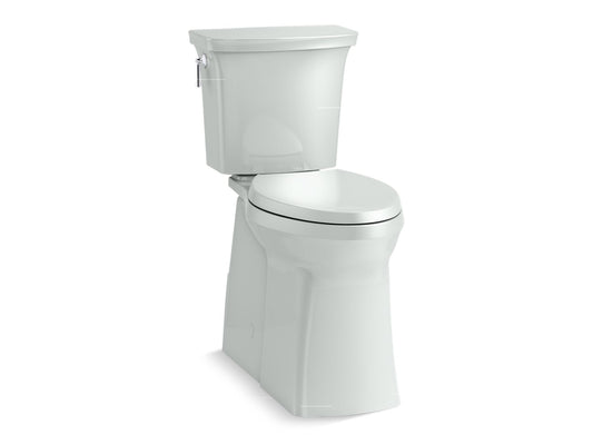 KOHLER K-33814-95 Corbelle Tall Continuousclean Two-Piece Elongated Toilet With Skirted Trapway, 1.28 Gpf In Ice Grey