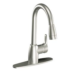 MOEN CA42519CSL Baystone One-Handle Pullout Kitchen Faucet In Classic Stainless