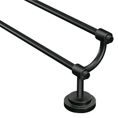 MOEN DN0722BL Iso Double Towel Bar In Matte Black