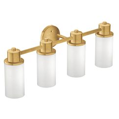 MOEN DN0764BG Iso Four Globe Bath Light In Brushed Gold