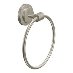 MOEN DN0786BN Iso Towel Ring In Brushed Nickel