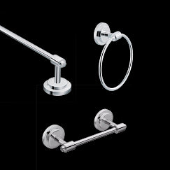 MOEN DN0793CH Iso Pivoting Paper Holder Towel Ring Towel Bar In Chrome