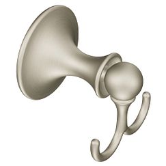 MOEN DN7703BN Lounge Double Robe Hook In Brushed Nickel