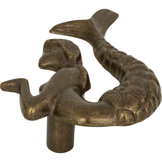 ATLAS 190R-BB Mermaid Knob Right 2 1/2 Inch Burnished Bronze