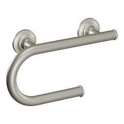 MOEN LR2352DBN Grab Bar 8" Grab Bar With Paper Holder In Brushed Nickel
