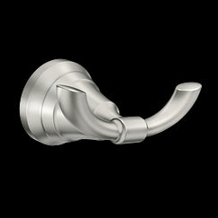 MOEN MY0303BN Halle Double Robe Hook In Spot Resist Brushed Nickel