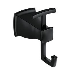 MOEN MY3503BL Hensley Double Robe Hook In Matte Black