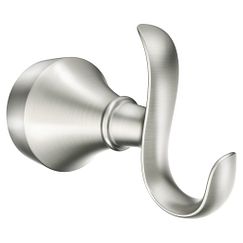 MOEN MY6203BN Hamden Double Robe Hook In Spot Resist Brushed Nickel
