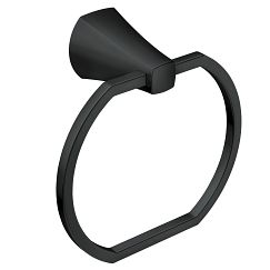 MOEN MY8786BL Lindor Towel Ring In Matte Black