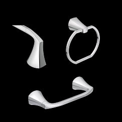 MOEN MY8793CH Lindor Pivoting Paper Holder Towel Bar Towel Ring In Chrome