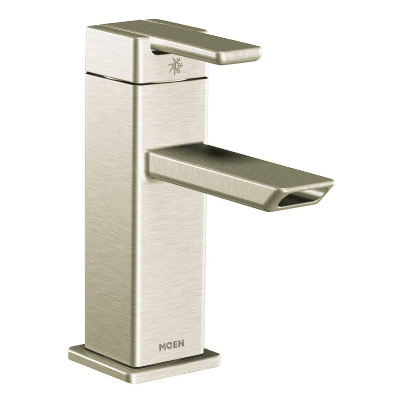 MOEN S6700BN 90 Degree Brushed Nickel One-Handle Bathroom Faucet