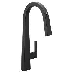 MOEN S75005EVBL Nio One-Handle Pulldown Kitchen Faucet In Matte Black