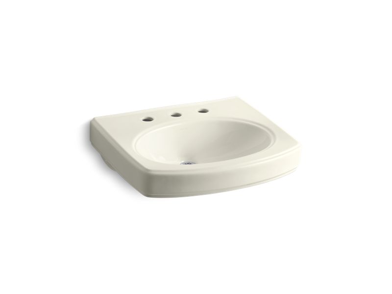 KOHLER K-2028-8-96 Pinoir Bathroom sink basin with 8" widespread faucet holes