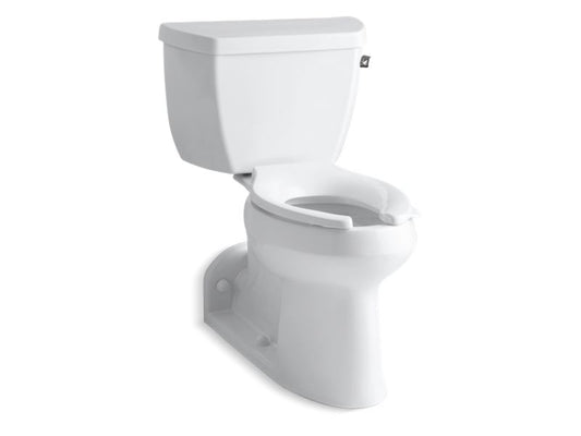 KOHLER K-3578-RA-0 White Barrington Two-piece elongated chair height toilet with concealed trapway