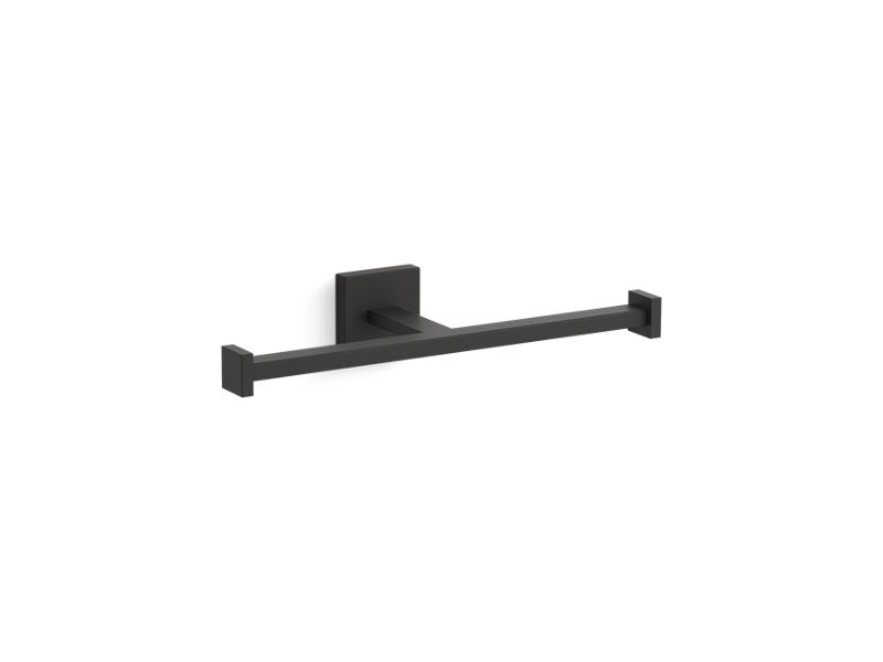 Kohler K-23289-BL Matte Black Square Vertical Toilet Paper Holder