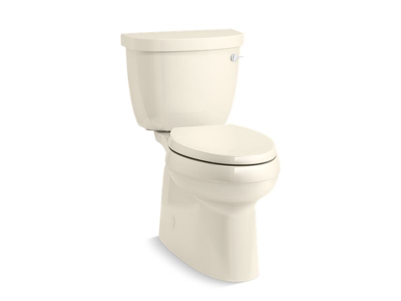 KOHLER Cimarron K-5310-RA-47 Almond Two-piece elongated toilet with skirted trapway, 1.28 gpf