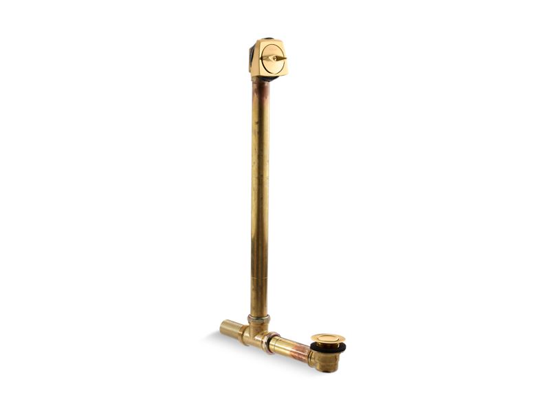 KOHLER K-7166-AF-2MB Vibrant Brushed Moderne Brass Clearflo 1-1/2" adjustable pop-up drain