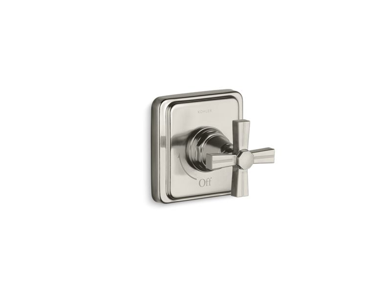 KOHLER K-T13174-3B-BN Pinstripe Valve trim with cross handle for volume control valve, requires valve