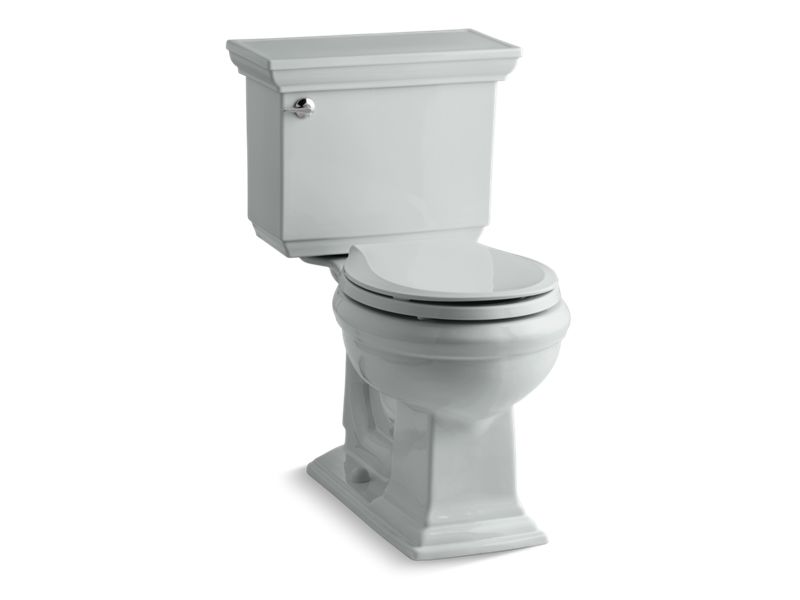 KOHLER Memoirs Stately K-3933-U-95 Ice Grey Stately Two-piece round-front toilet, 1.28 gpf