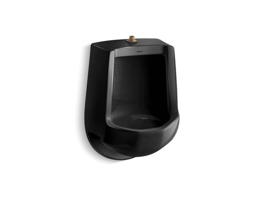 KOHLER K-4989-T-7 Black Black Freshman Siphon-jet wall-mount 1 gpf urinal with top spud